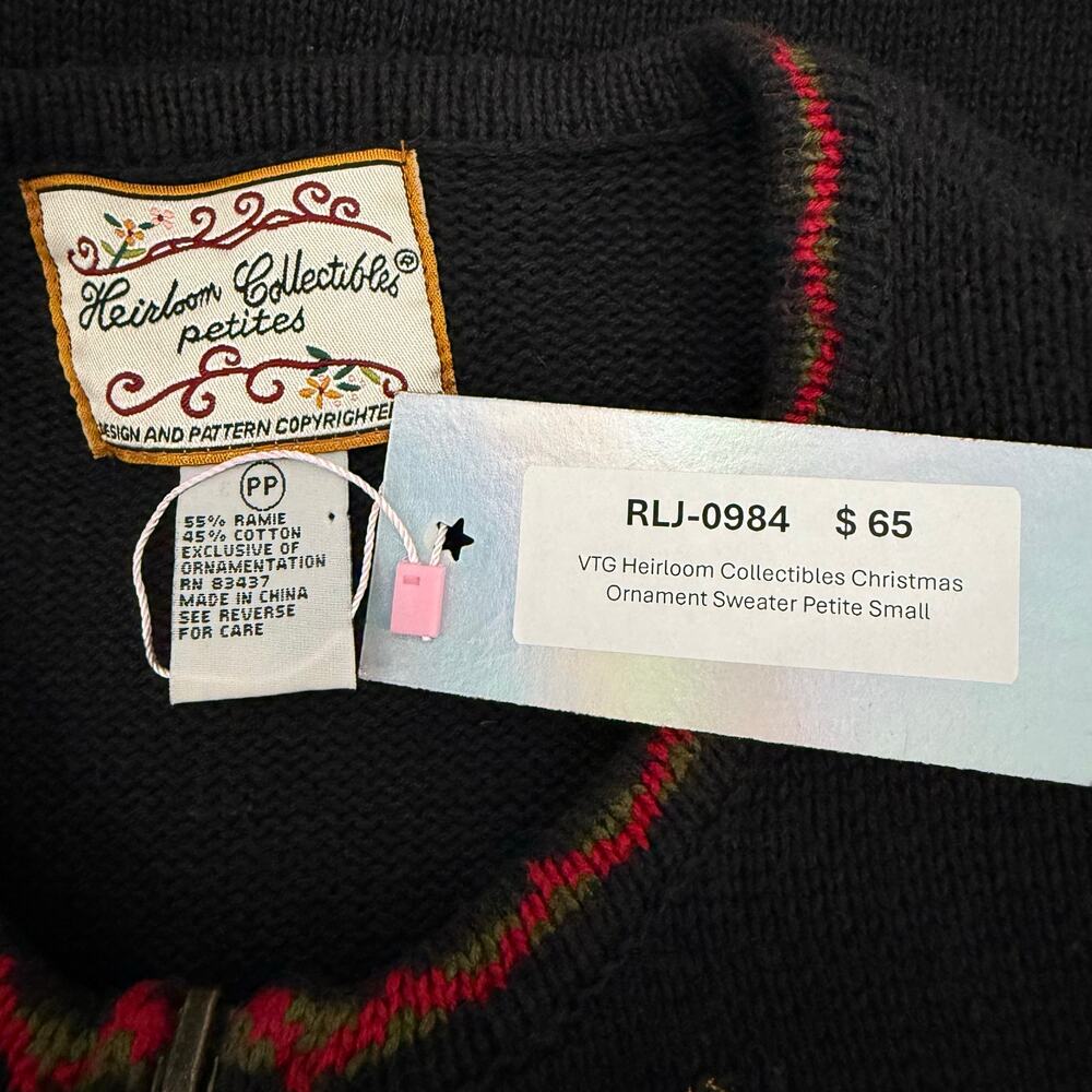 Vtg Heirloom Collectibles Christmas Ornament Sweater Petite Small View 6